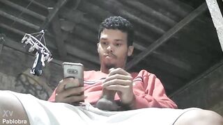 cumming on the chair