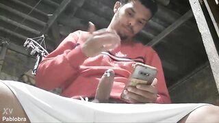 cumming on the chair