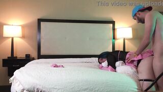TS in Chastity Fucked Doggystyle