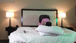 Trans Woman in Chastity Fucked Reverse Cowgirl