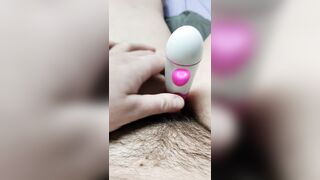 Riding vibrator until my FTM dick is about to cum ????