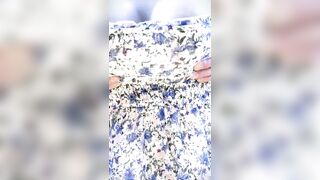 Sissy O'Clock Bounces Big D Cup Fake Tits In Tight Sexy Dress