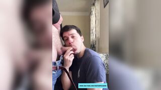 Sucking a curious married man during his lunch break