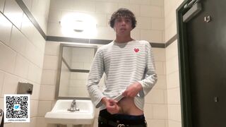 Gay Teen Model Masturbates Inside Starbucks Public Restroom *Almost Got Caught*
