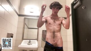 Gay Teen Model Masturbates Inside Starbucks Public Restroom *Almost Got Caught*