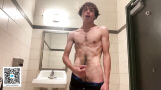 Gay Teen Model Masturbates Inside Starbucks Public Restroom *Almost Got Caught*