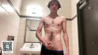 Gay Teen Model Masturbates Inside Starbucks Public Restroom *Almost Got Caught*