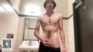 Gay Teen Model Masturbates Inside Starbucks Public Restroom *Almost Got Caught*