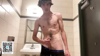Gay Teen Model Masturbates Inside Starbucks Public Restroom *Almost Got Caught*