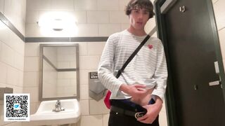 Gay Teen Model Masturbates Inside Starbucks Public Restroom *Almost Got Caught*