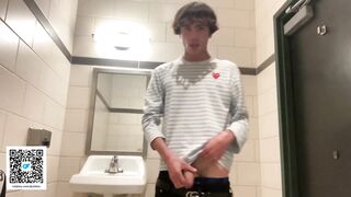 Gay Teen Model Masturbates Inside Starbucks Public Restroom *Almost Got Caught*