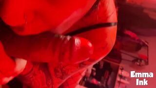 Trans girl sucks dick and gets her dick sucked - Full video on OF/EMMAINK13