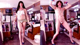 Femboy/Transwoman Exotic Dancing to Martin Denny's "Cobra" - Light Video(not allowed on YouTube)
