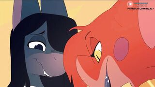 TWO CUTE FURRY FUTANARI GIRLS HAVING GOOD TIME ON SOFA | FUTA FURRY HENTAI ANIMATION