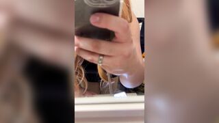 Mikayla tries out her new vibrator in her new pretty dress