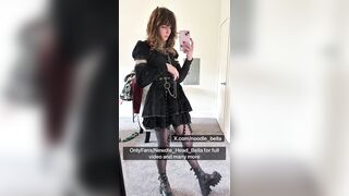 POV Goth trans girl shoves her girl cock in your face