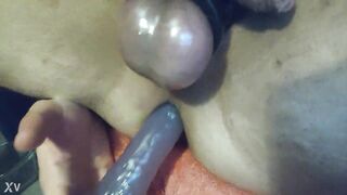 double cock ring and 8 inch dildo