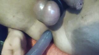 double cock ring and 8 inch dildo