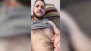 Bearded hung handymen cum after work Uncut dick
