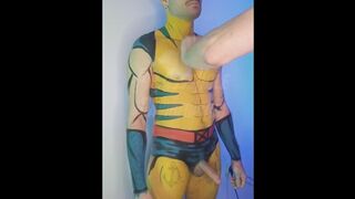 Getting painted naked as Wolverine and having sex with painter
