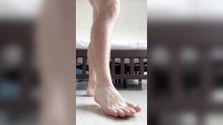 Nude foot worship and smelly sole show off