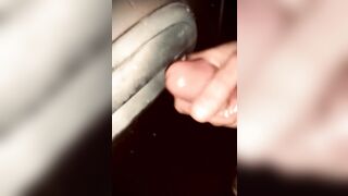 Cumming on kitten man’s truck