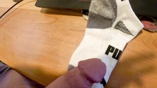 Shooting BIG Ropes On White Puma Ankle Sock!