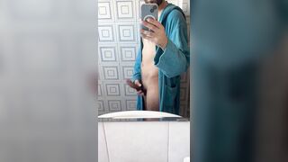 Horny Lad Jerking off after shower