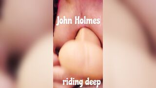 OCfemboy Anal Quickie Video: Riding John Holmes Dildo Deep in Smooth Ass Wearing Crotchless Undies