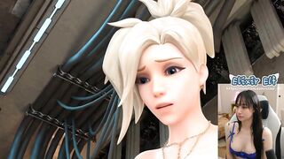 wow. one of the best overwatch hentai! Widowmaker’s Ballbusting Handjob FUTA