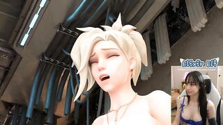 wow. one of the best overwatch hentai! Widowmaker’s Ballbusting Handjob FUTA