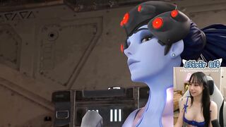 wow. one of the best overwatch hentai! Widowmaker’s Ballbusting Handjob FUTA