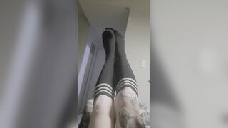 I love my new socks my friend gave me