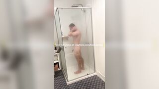 Solo jerking off in a hotel