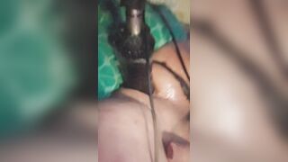 Amatuer Redhead Trans Goddess Uses Black Dildo On Sex Machine To Penetrate Deep And Fast