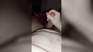 HOT college teen moans and whimpers while he jerks his big uncut cock