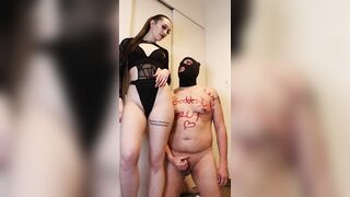 Cum Snack! - Goddess D allows her sissy slut to cum on an oreo and eat it to prove worship