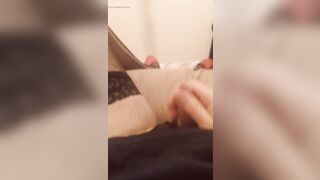 Small Clit Cumshot in Skirt