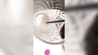 European SHEMALE is making HOMEMADE CUM COCKTAIL