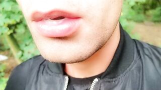 Swallowing cum from three used condoms found outdoor