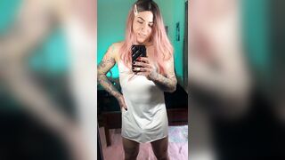 Trans Girl Cums on Her Beautiful Feet