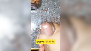 Asian Big cock masturbate with strawberry jaw