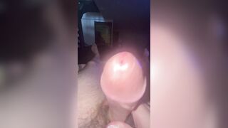 Cumming all over my big cock