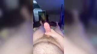 Cumming all over my big cock
