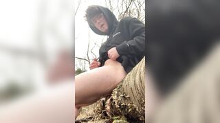 Teen Cums In The Woods