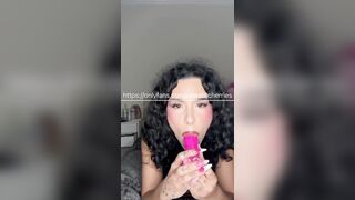 POV deep throat dick suck until you cum with cute teen Latina TS girl