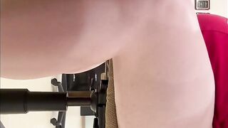 Horny Tgirl at work