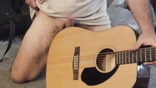Having sex with my guitar one last time before I leave her for 6 months