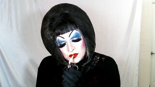 Heavy Makeup Sissy Slut Smokes and talks dirty