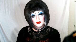 Heavy Makeup Sissy Slut Smokes and talks dirty